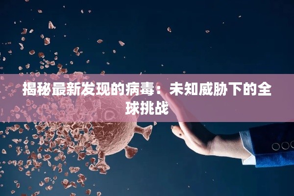 揭秘最新发现的病毒：未知威胁下的全球挑战