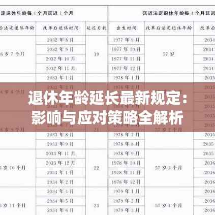 退休年龄延长最新规定:影响与应对策略全解析