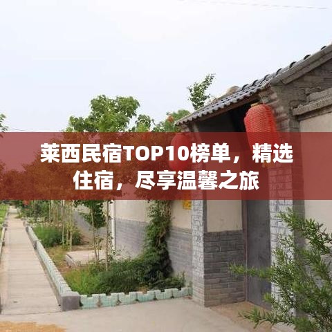 莱西民宿TOP10榜单，精选住宿，尽享温馨之旅